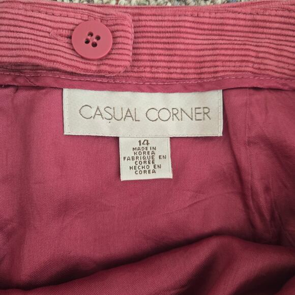 Casual Corner mauve corduroy midi skirt 14 - Picture 2 of 9